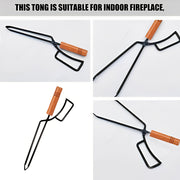 Charcoal Tongs for Outdoor Fireplaces and Campfires Heavy Duty Steel