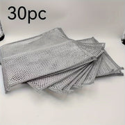 Microfiber Kitchen Scrub Sponges 30-Pack Reusable Non-Scratch Steel Pads