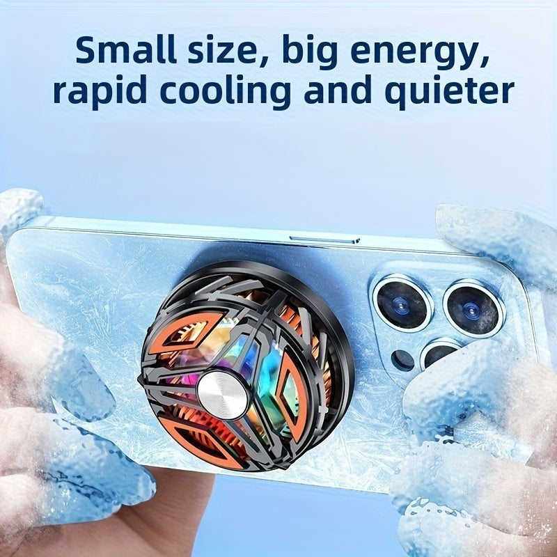 Compact USB-Powered Gaming Phone Cooler with Semiconductor Refrigeration and Magnetic Suction