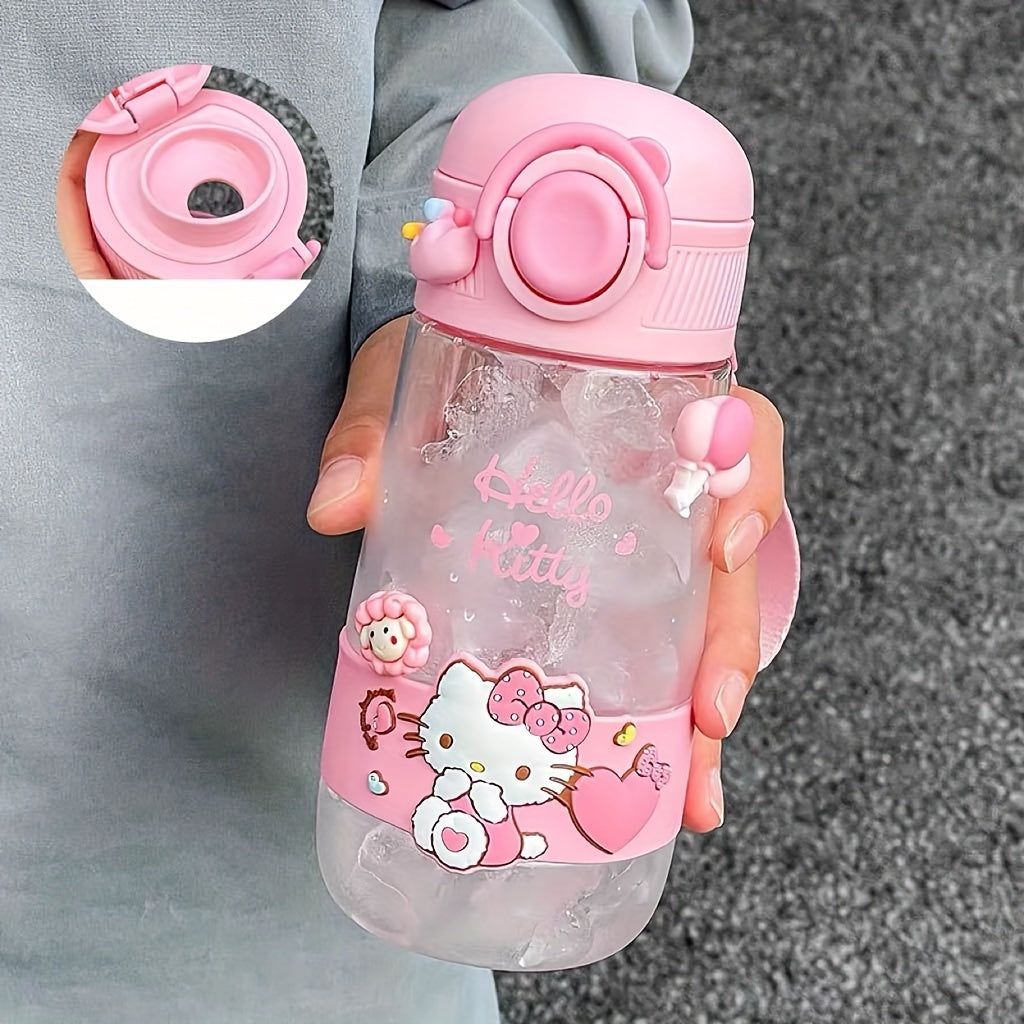 Pink 16.9oz Tritan Water Bottle for Kids and Family Outdoor Sports