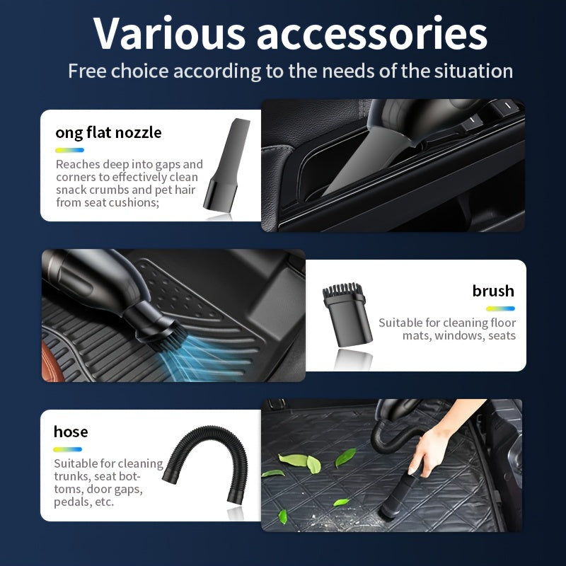 Portable Car Vacuum Cleaner Handheld Wet Dry Pet Hair Removal