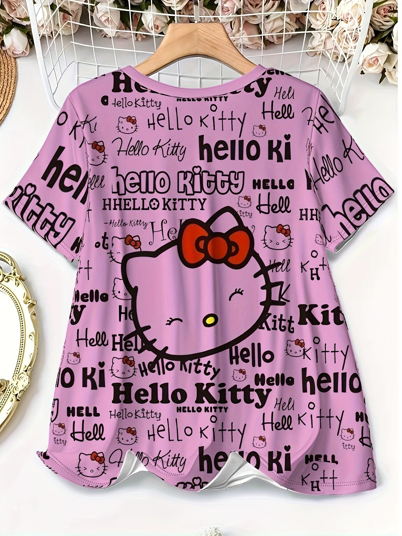 Plus Size Women's Graphic T-Shirt Soft Stretch Cotton Casual Top