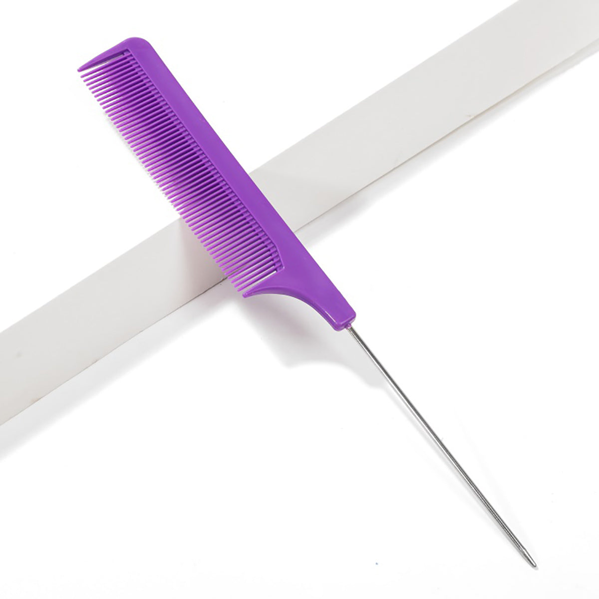 Peine de cola de acero profesional para cabello, antistático, cepillo para tintura de cabello, accesorio de barbero