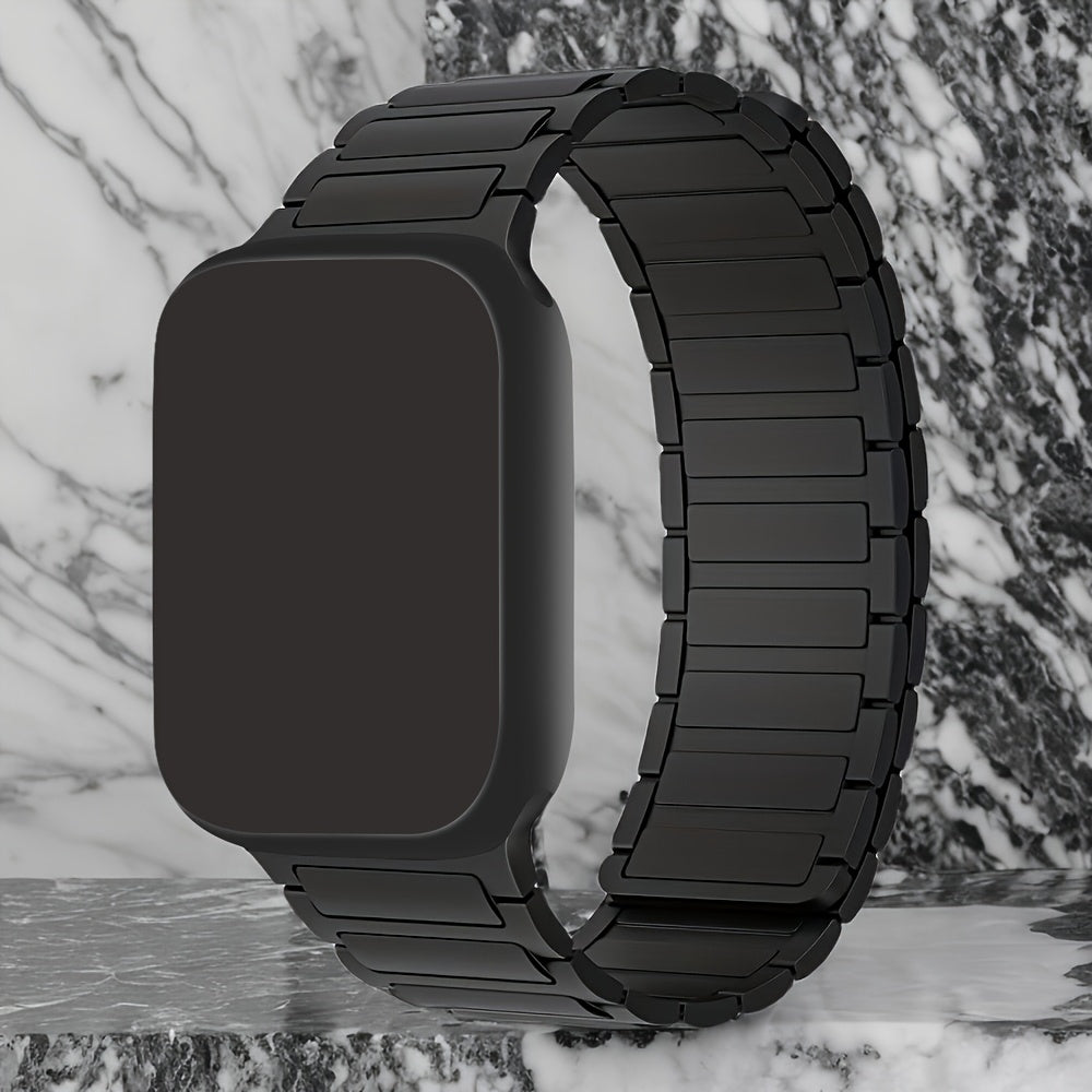 Silicone Magnetic Watch Band Compatible with Apple Watch Series 4 5 6 7 8 9 10 Ultra 2 Adjustable for Men Women