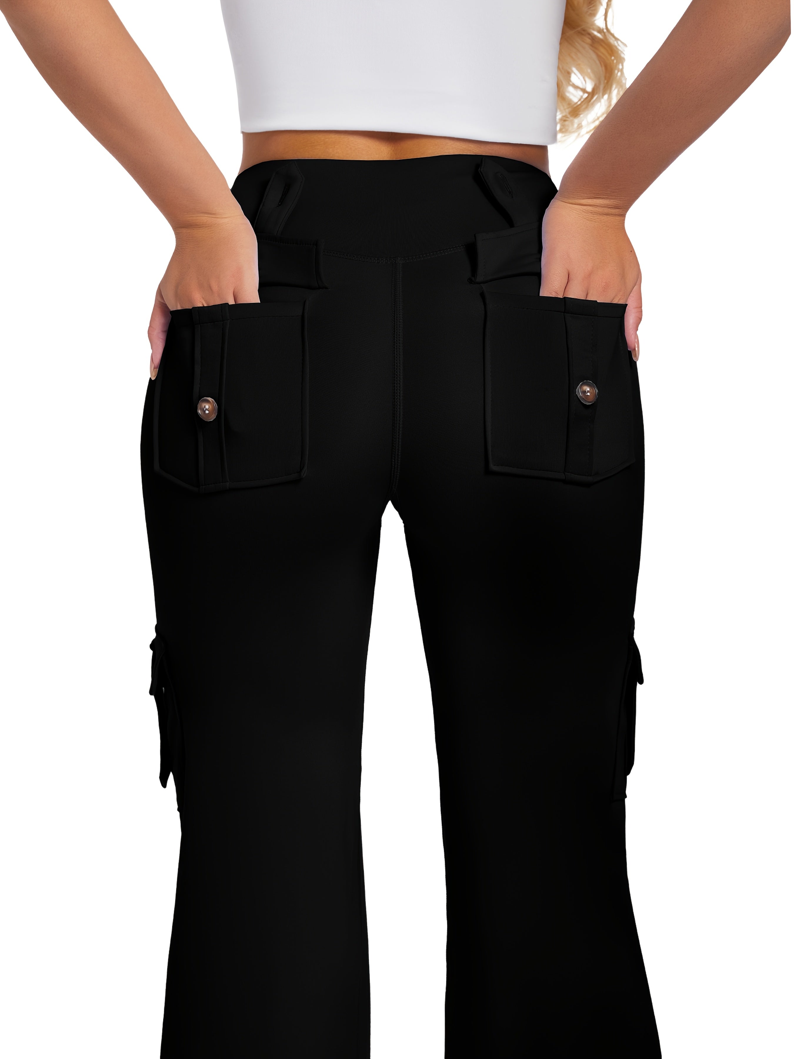 Women Plus Size Wide-Leg Yoga Pants High Waist Loose Sports Pants