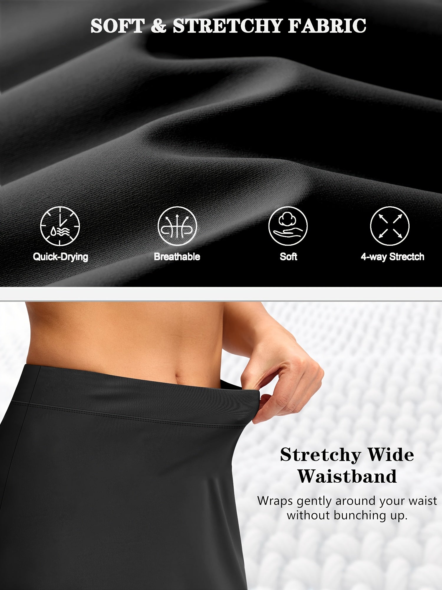 Plus Size High-Waisted A-Line Skirt Shorts with Side Slit Workout-Ready