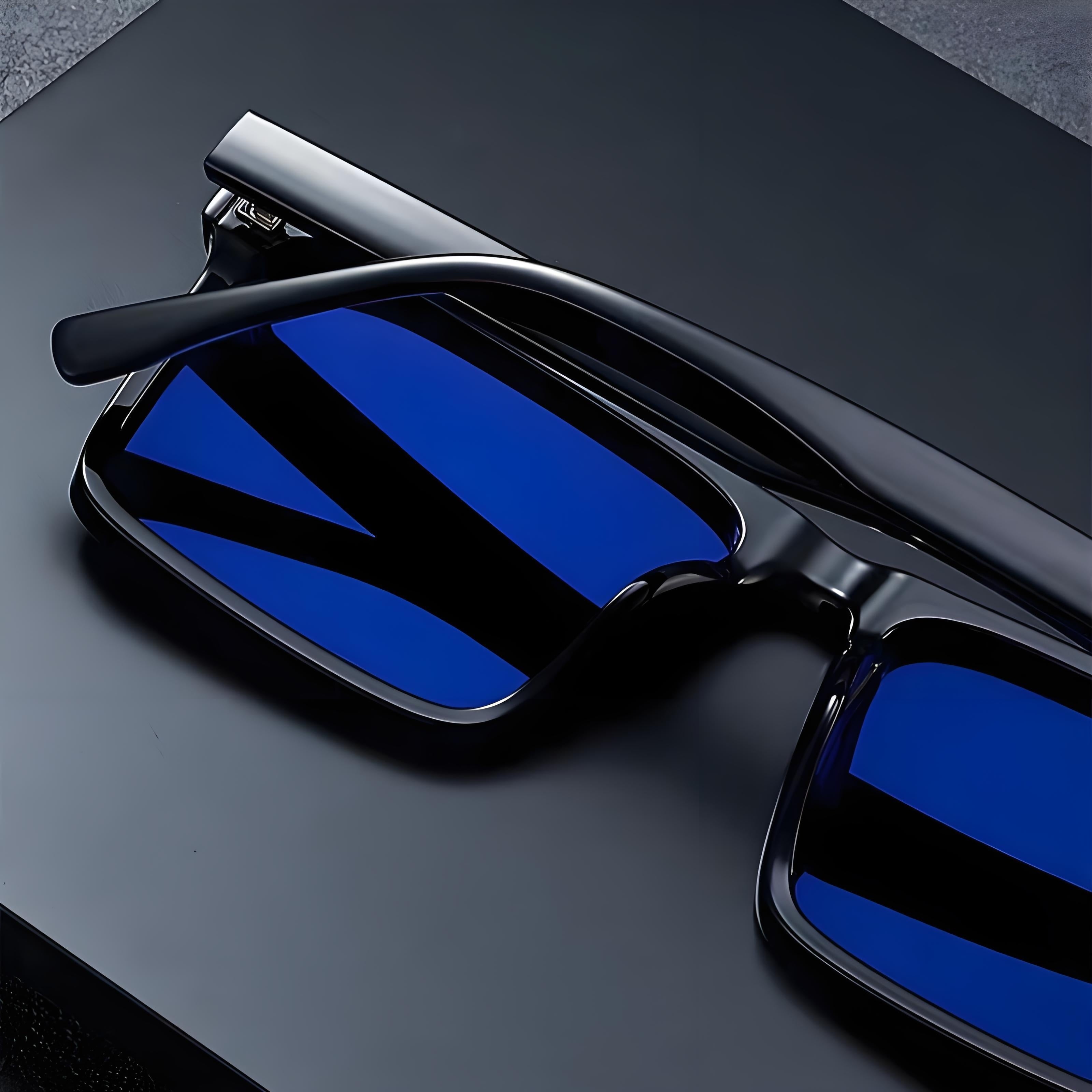 Black TR Frame Fashion Glasses for Men and Women for Beach and Outdoor Activities