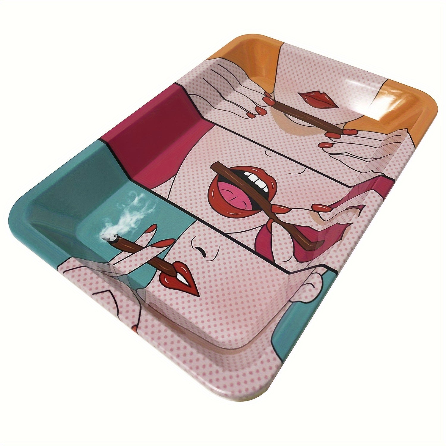 Metall vintage uslubidagi sigaret aksessuarlari uchun likva, 18.03cm x 12.45cm