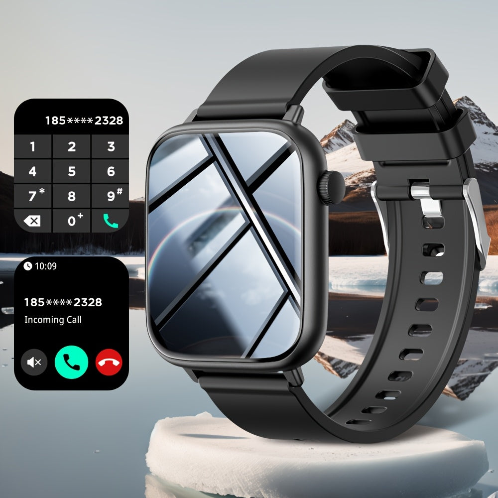 Smartwatch 1.83 Inch Full Touchscreen Wireless Calling Fitness Tracker with Pedometer Calories 100+ Exercise Modes Compatible with Android and iPhone