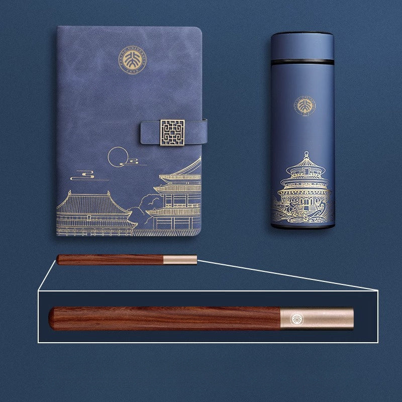 Forbidden City Themed Gift Set Insulated Mug and Notebook Office Use Corporate Gifting