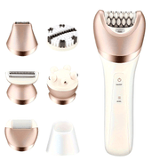 Kit de cuidado femenino 6 en 1 con epilador, recortadora, grinder para pies, cepillo facial