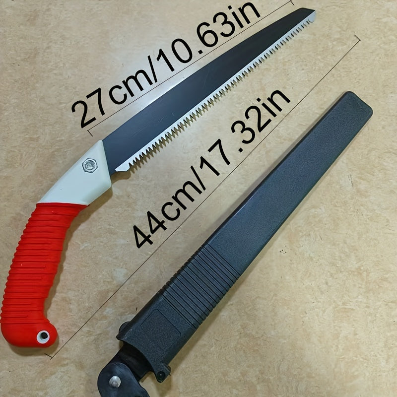 Manual Carbon Steel Hand Saw for Trees and Garden Pruning with Protective Case