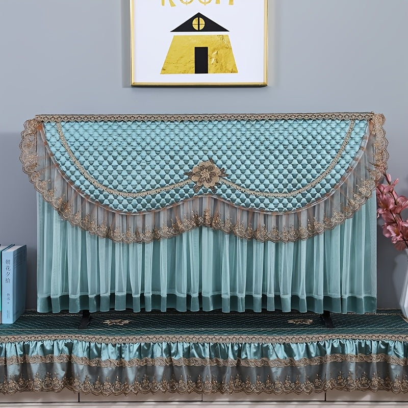 50 Inch Polyester LCD TV Dust Cover Wall-Mounted Lace Design Curved Protector
