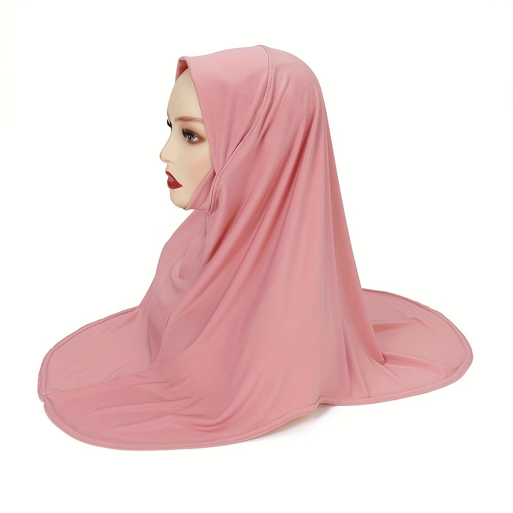 Women's Polyester Hijab Breathable Knit Solid Color Easy Wear