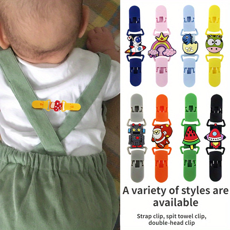 Baby Clothing Accessories Set with Non-slip Shoulder Clip Bib and Hat Clips