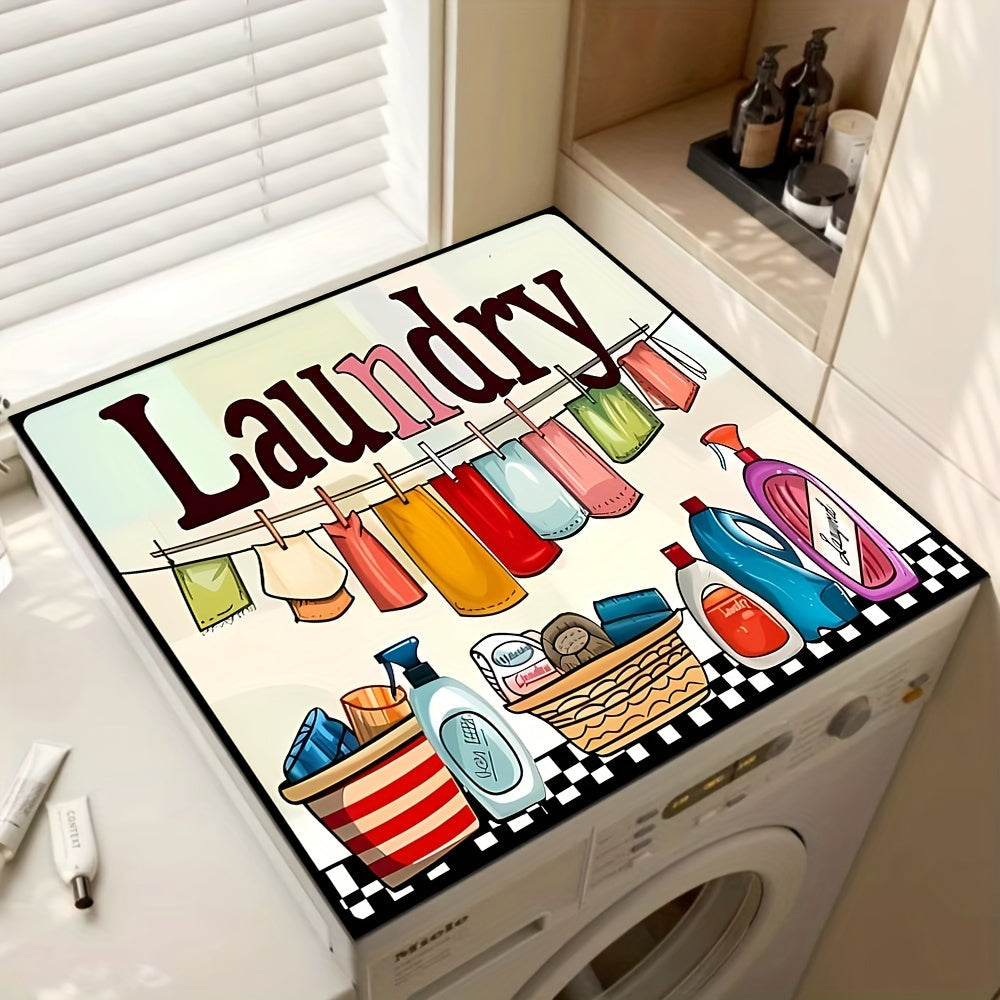 Waterproof Fast-Drying Laundry Room Countertop Drying Mat Polyester Cover Dust Prevention