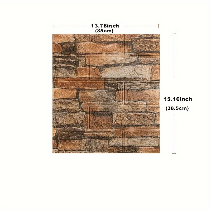 3D Wall Tile Stickers Self-Adhesive Waterproof Brick Pattern for Kitchen Bathroom Living Room Corridor 20/50/100 pcs