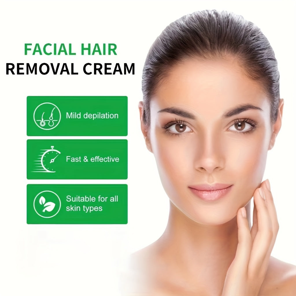 50g Aloe Vera Lip Hair Removal Cream Painless Long-Lasting Hypoallergenic for All Skin Types