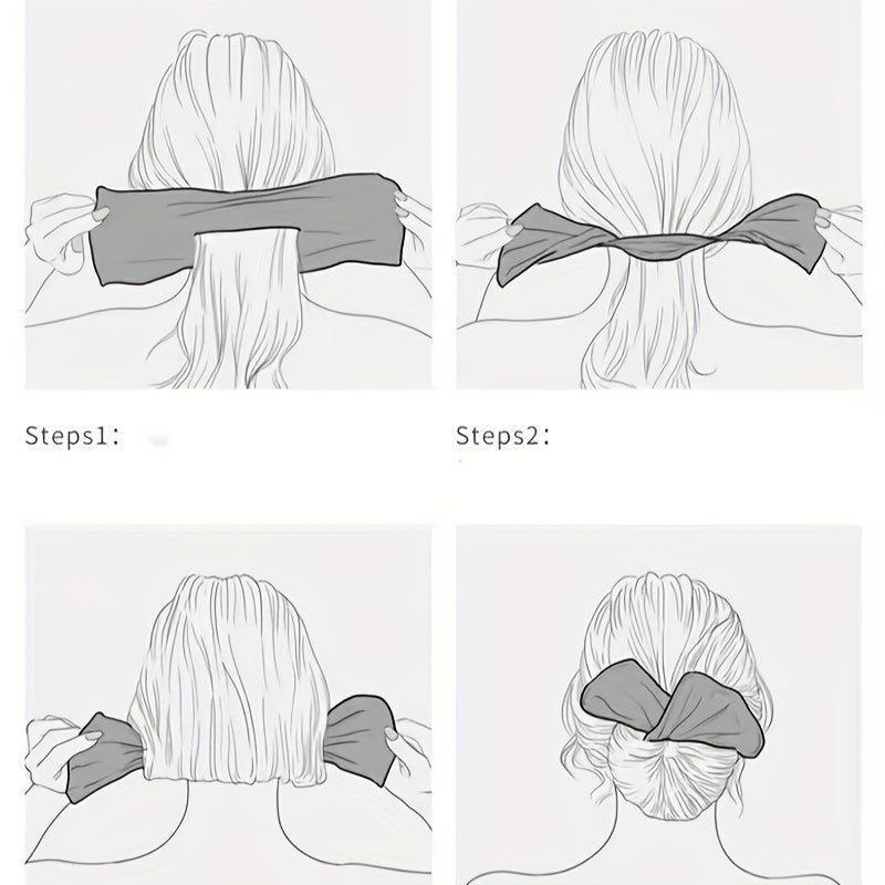 Lazy Hair Curler French Twist Bun Hair Accessories Leaf-Shaped Decor Hair Bun Maker