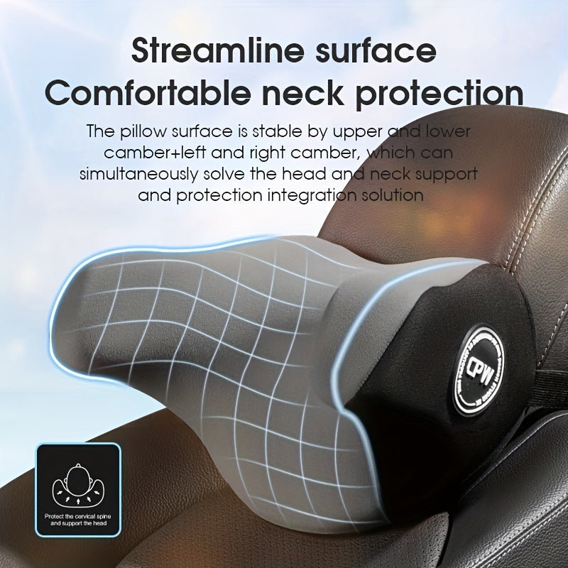 Unisex Memory Foam Car Headrest Neck Pillow for Sedans and Vehicles
