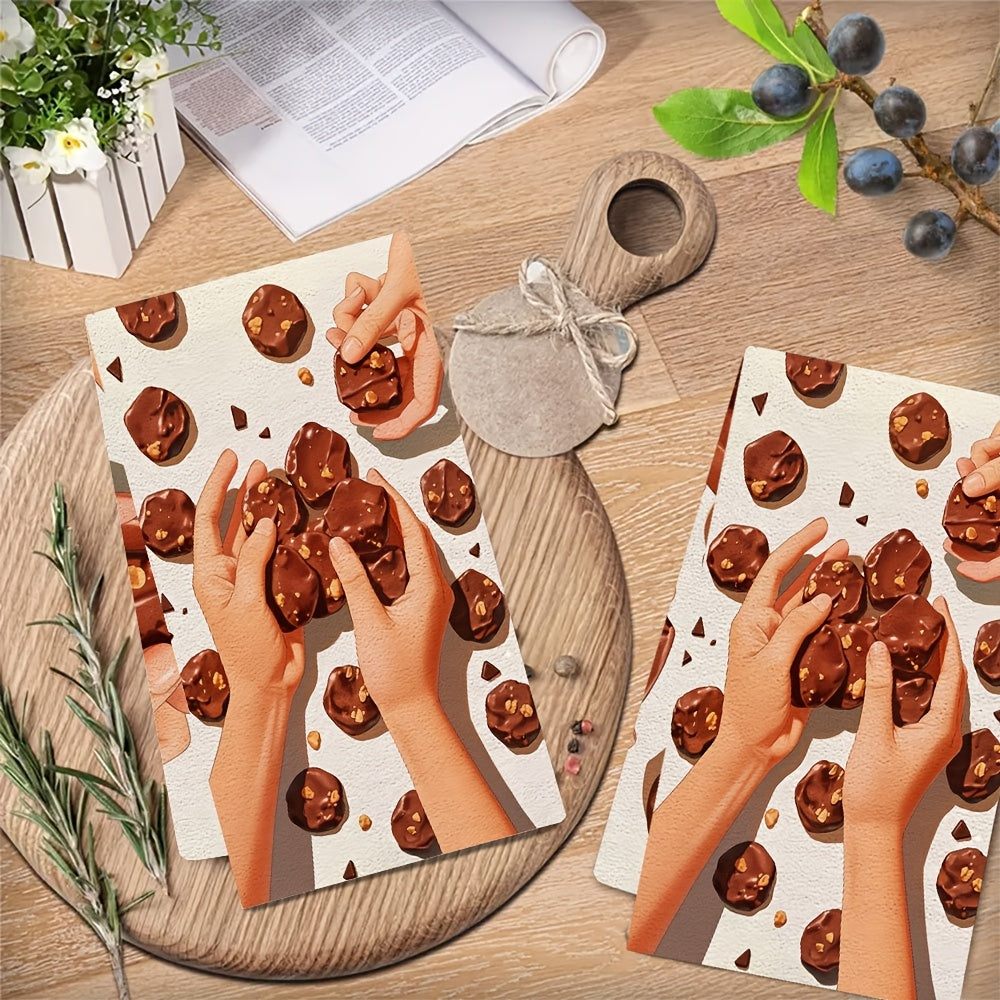 2 ta Ultra Soft oshxona sochiqlari to'plami 16x24 dyuym, suv o'tkazmaydigan idish qo'l sochiqlari