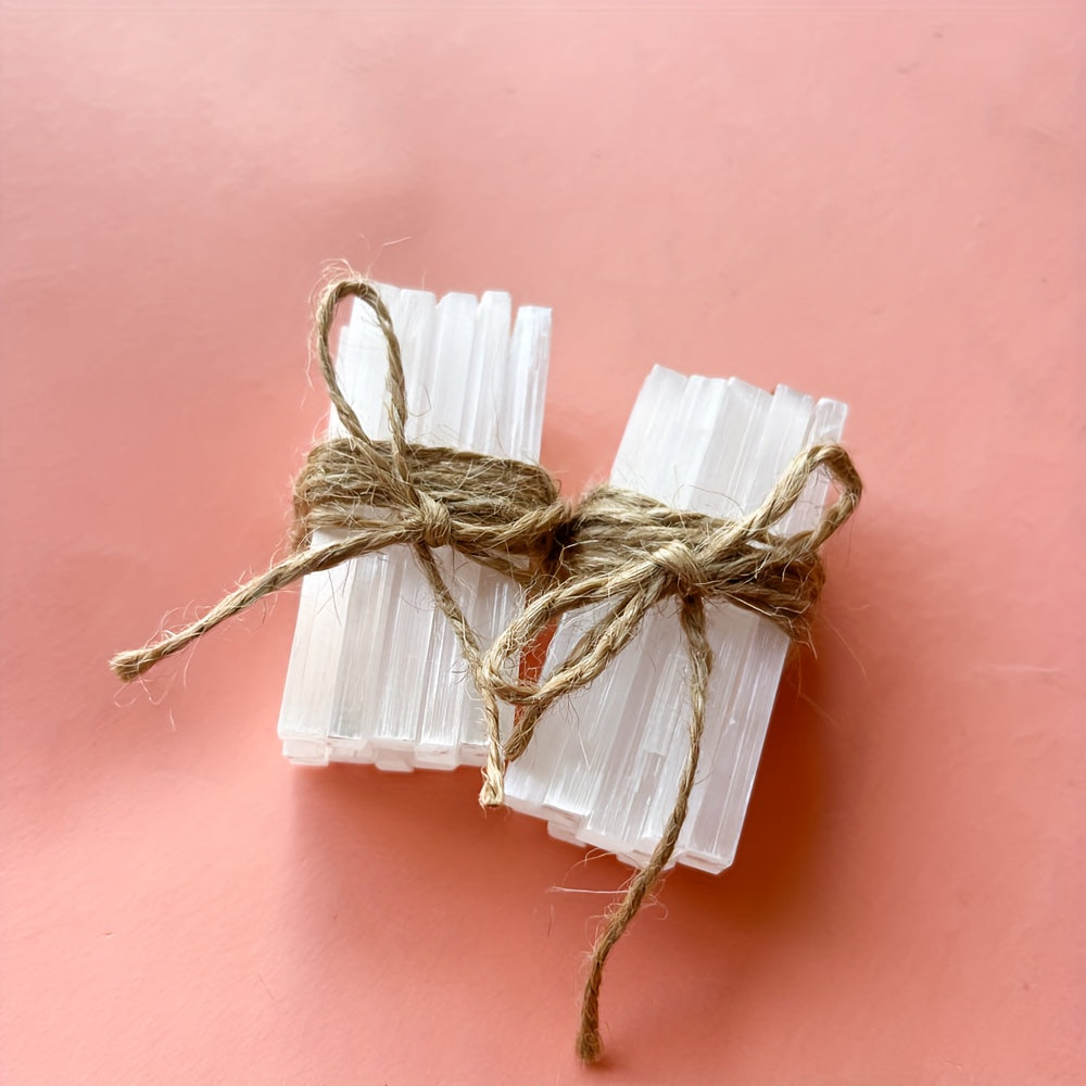 Set of 10/20/30 White Selenite Stick Bundles for Healing Meditation Energy Clearing