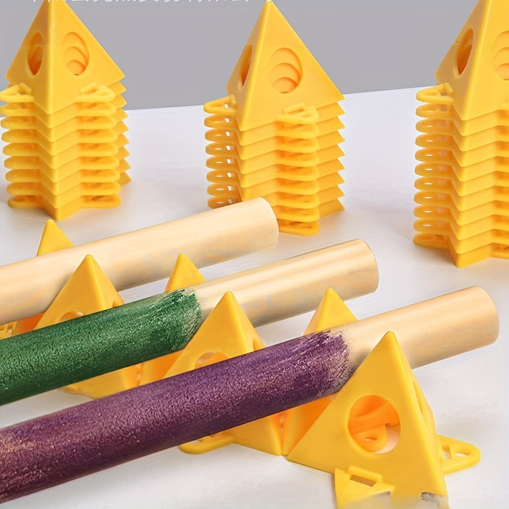 10pcs Mini Painting Stands Triangle Paint Pads Feet for Woodworking Carpentry