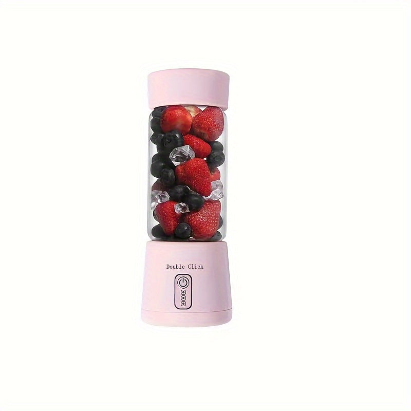 Wireless Portable Juicer with Glass and Plastic Body Rechargeable for Kitchen and Dining