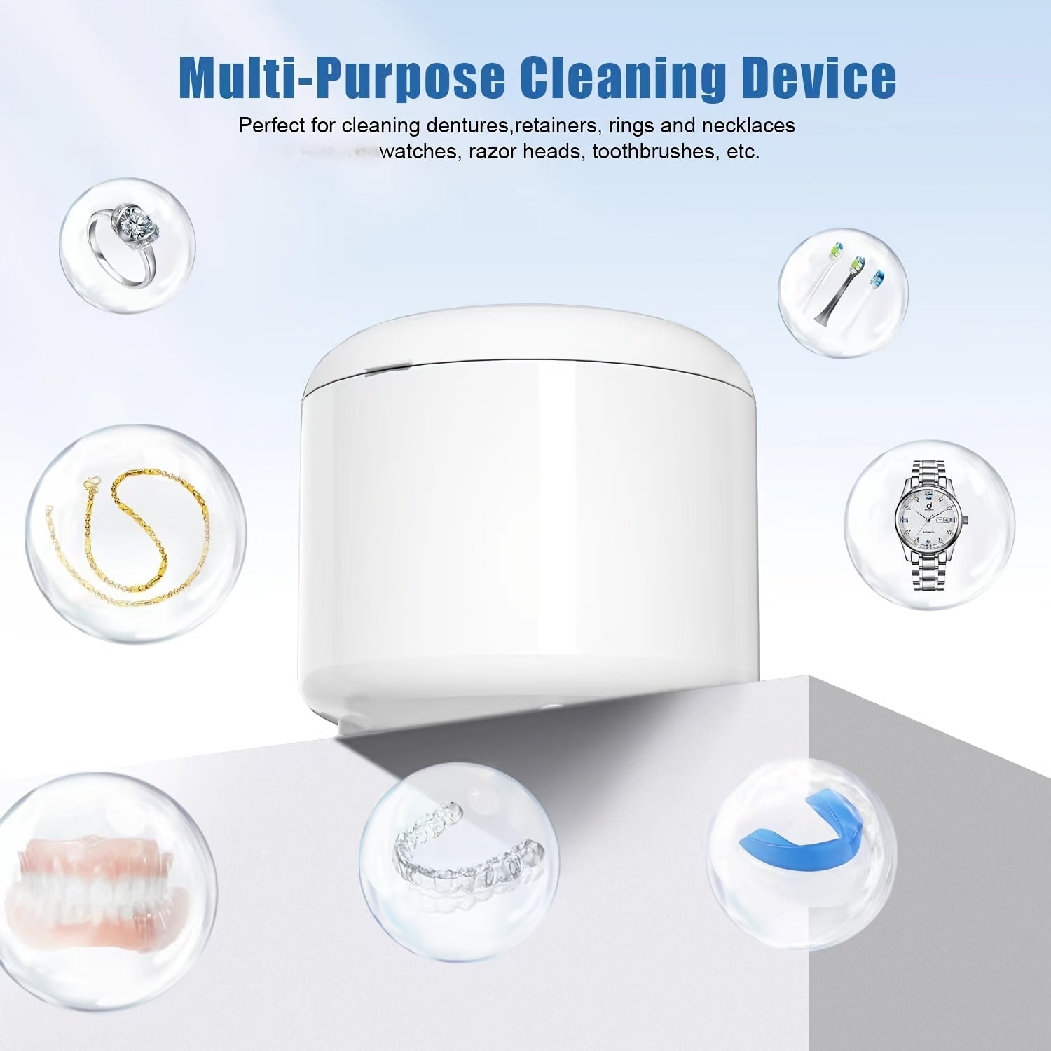 180ml портатив тўйинчоқ тозалагич тиш тишлари, брекетлар ва оғиз муҳофазалари учун