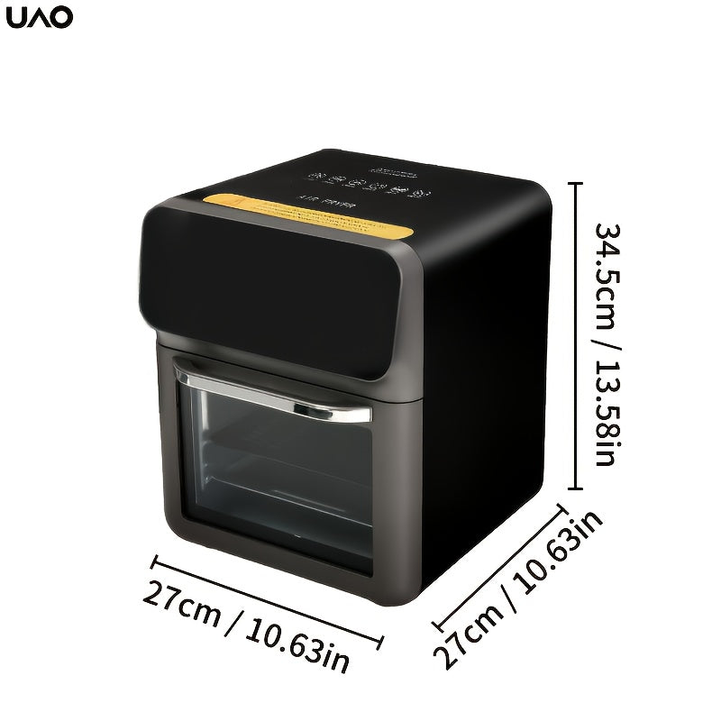 Yevropa standarti bo'yicha uy uchun havo fritüri, sensor paneli va vizual oynasi bilan, turli xil ovqatlarni grill qilish uchun ideal.