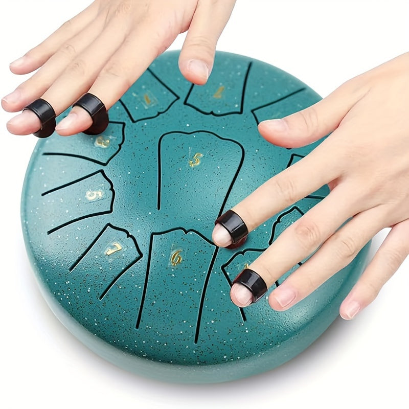 Steel Tongue Tambourine 6-Inch 11-Note D Key Portable Musical Instrument for Beginners