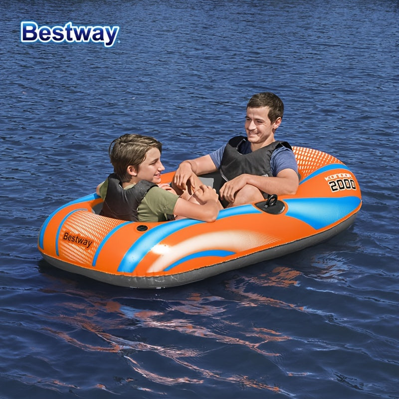 Inflatable Kayak for 1-3 People with Fast Inflation System and Rudder Orange PVC