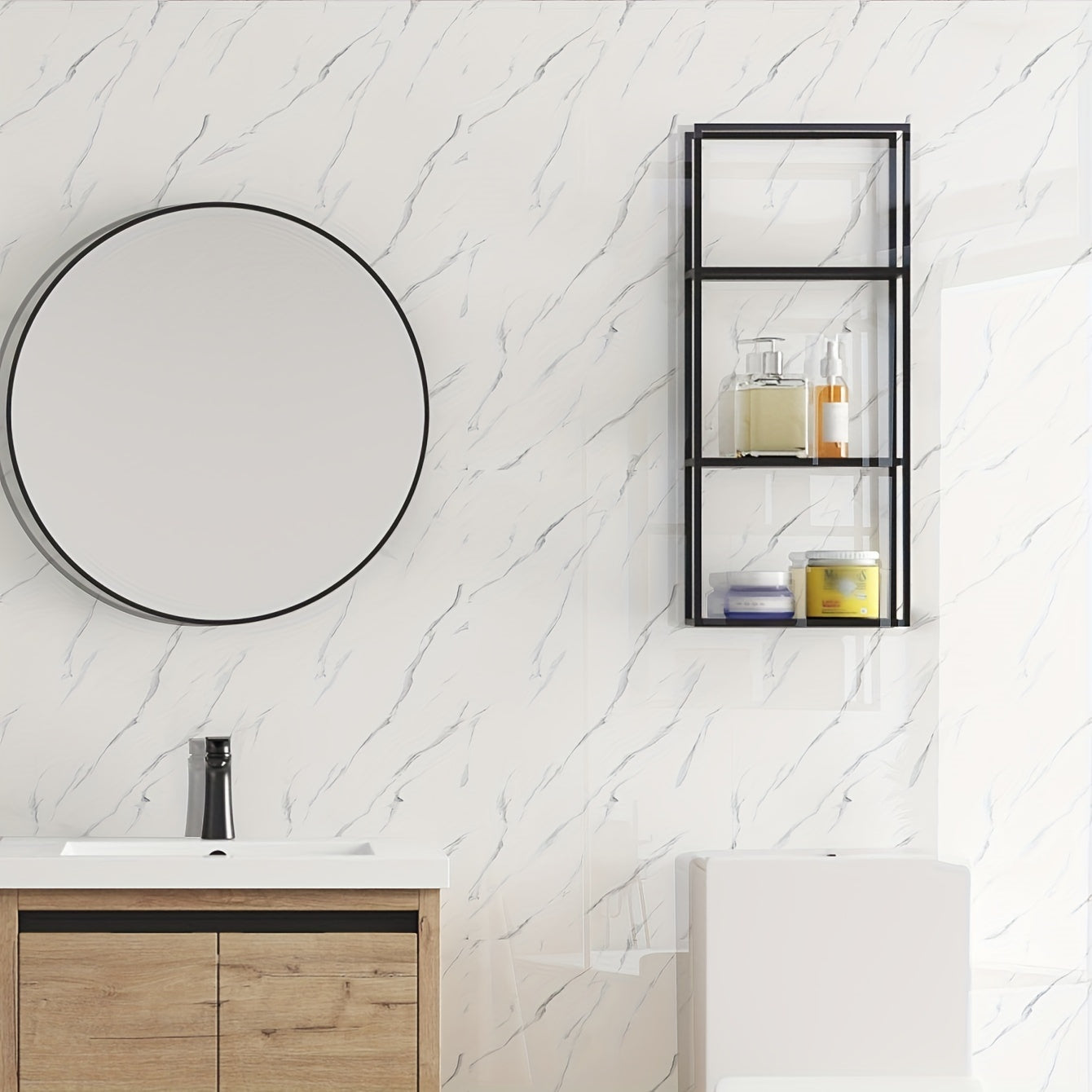 Abstract Marble Wallpaper Mural Waterproof Removable for Living Room Bedroom