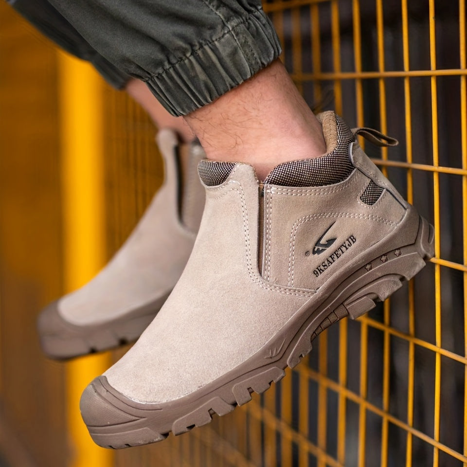 Zapatos de seguridad para industria y construcción, puntera de acero a prueba de perforaciones, soporte para tobillo