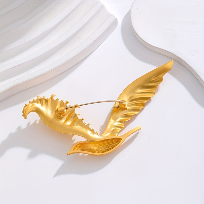 Vintage-Inspired Electroplated Bird Brooch Lapel Pin for Women