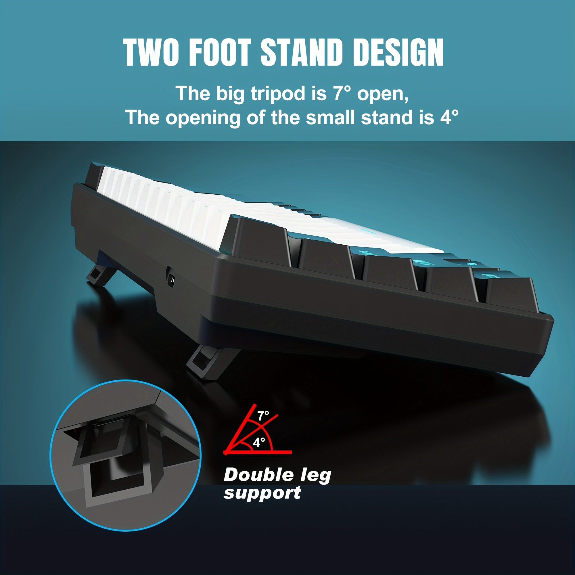 60% mexanik o'yin klaviaturasi, LED orqa yoritgichli, ko'k va qizil kalitlar, portativ, kichik, simli