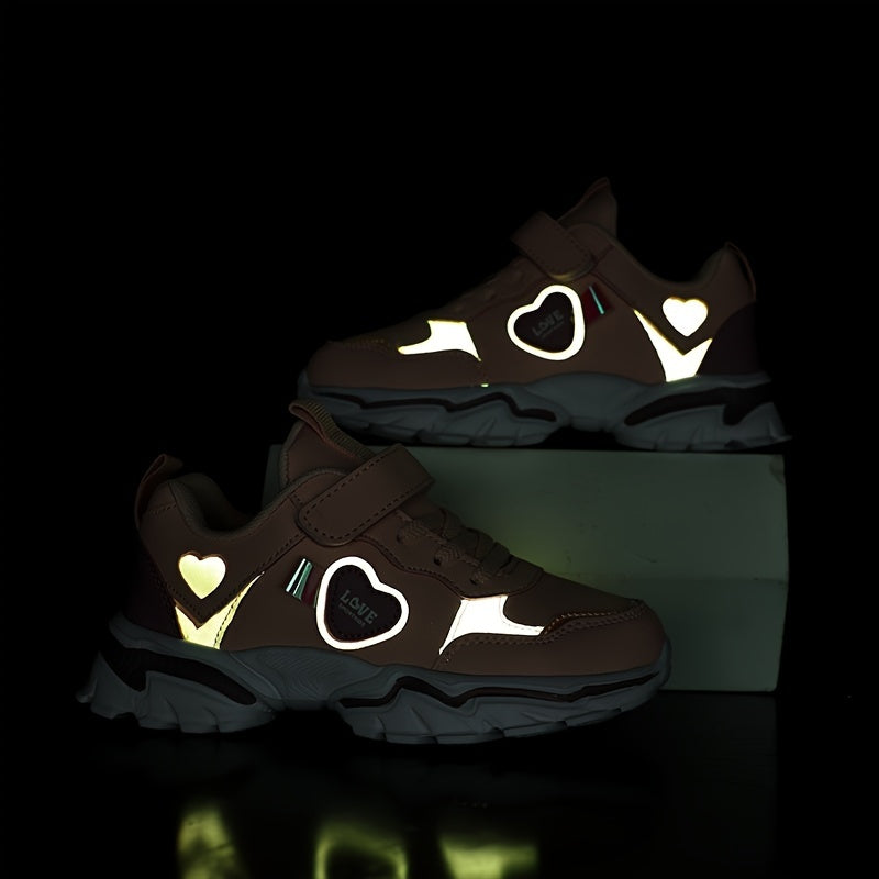 Girls Faux Leather Sneakers Casual Comfortable All-Season Lightweight EVA Sole