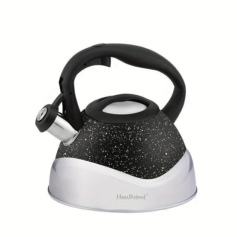 Hervidor de acero inoxidable de 3.0L con silbido para estufa de gas y cocina con llama abierta