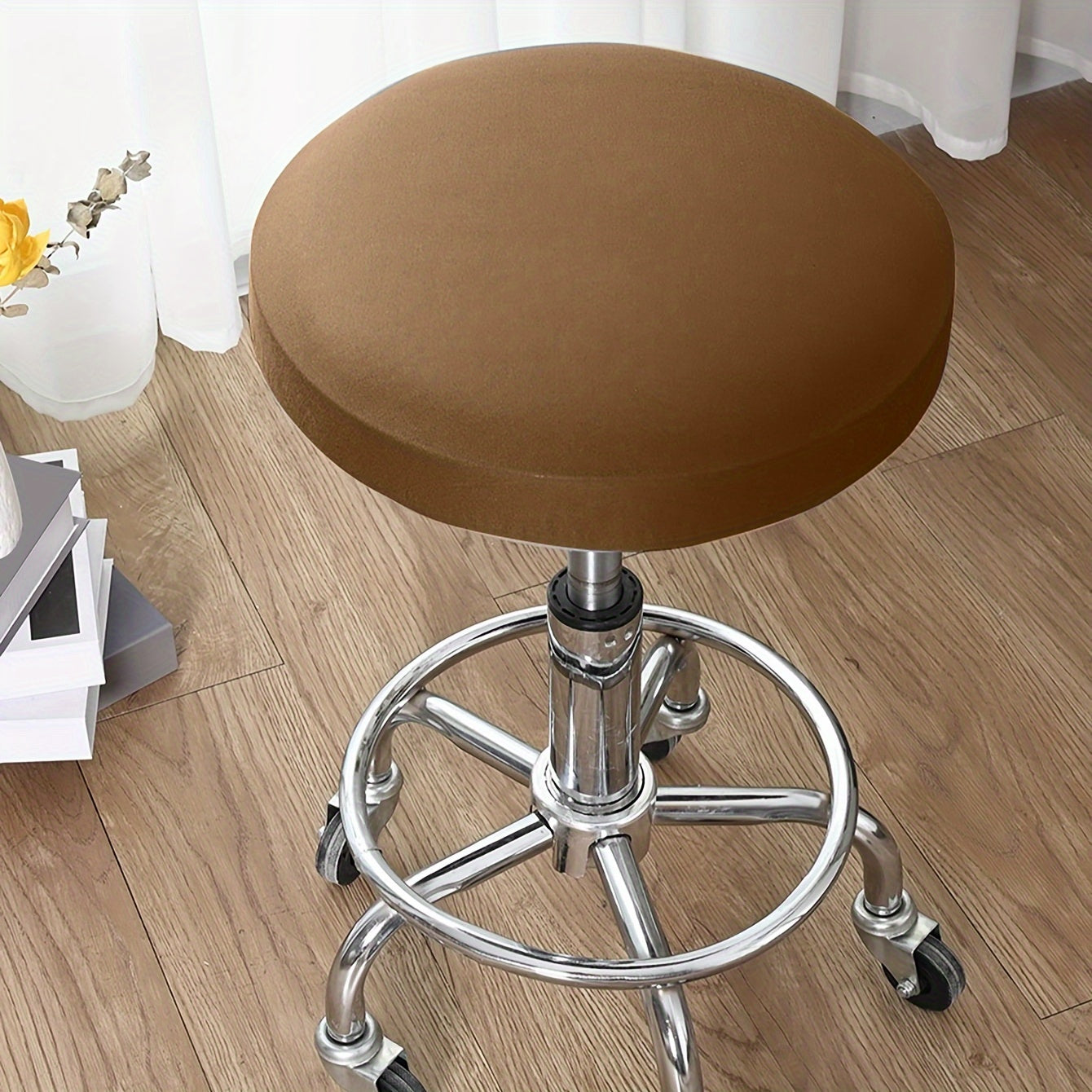 Waterproof Round Stool Cover Made of Milk Fiber Fabric with Elastic