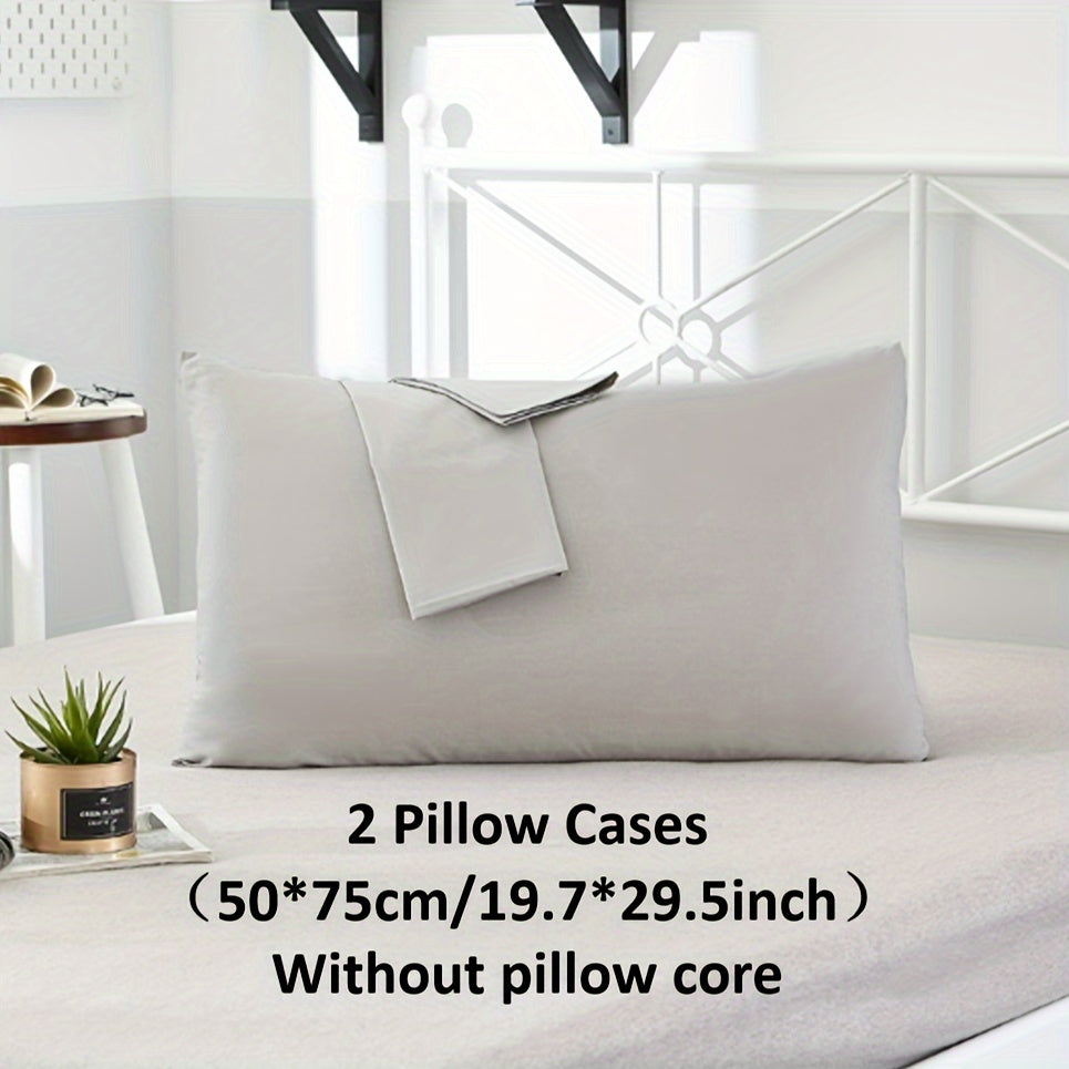 Polyester Pillowcases Set for Bedroom Breathable Soft Skin-Friendly