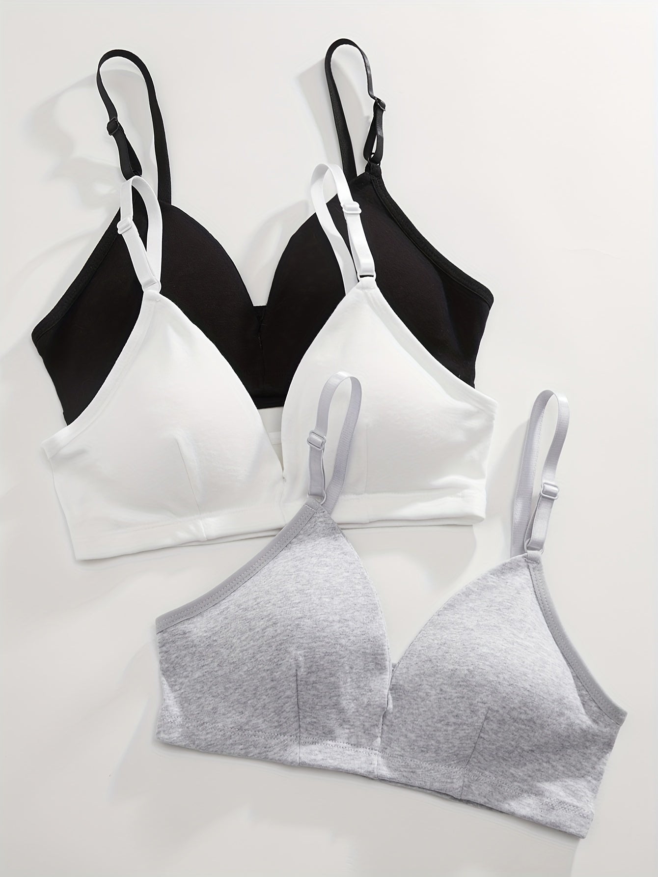 Women’s Wireless Bralette with Removable Pads Breathable Solid Color
