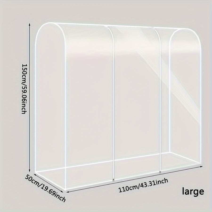 Clear Garment Cover 149x109cm Dust and Moisture Resistant for Clothing Storage
