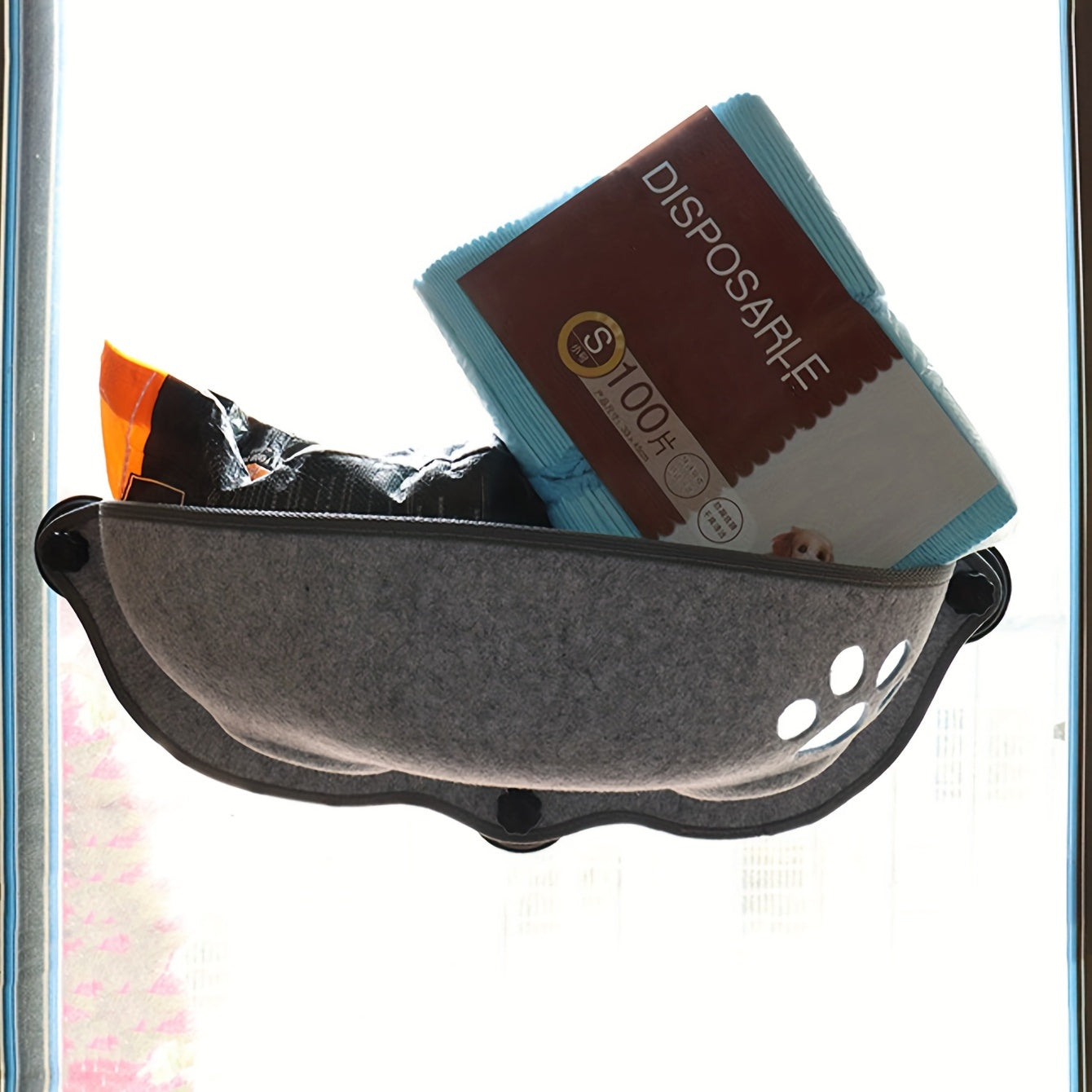 Hamaca para gatos en forma de media luna con ventosa para gatos pequeños y medianos Sunlight Lounge