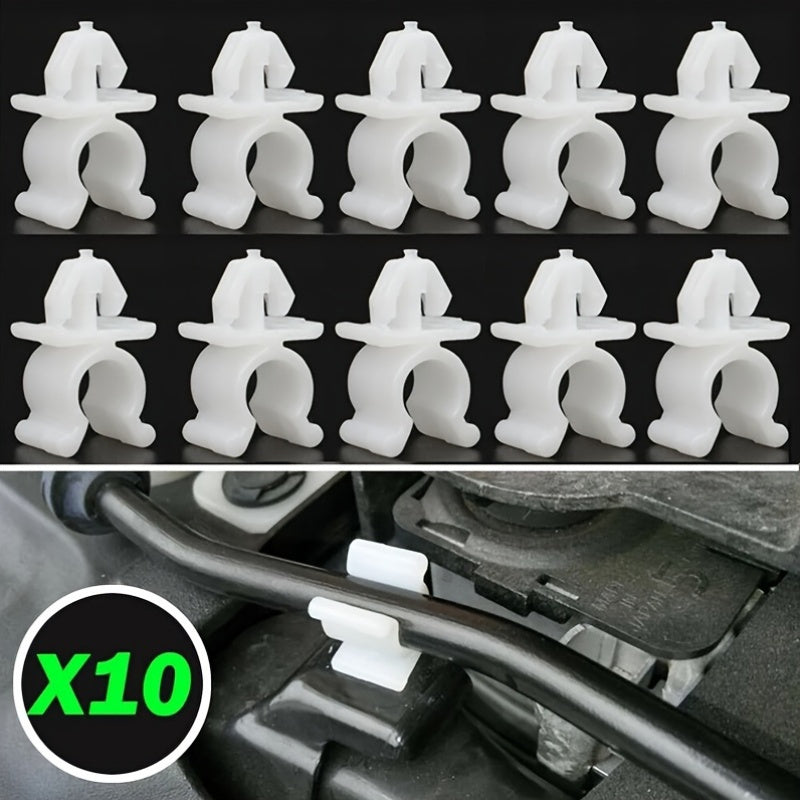 10Pcs Car Hood Support Rod Retainer Clips Durable Plastic Bonnet Stay Fasteners