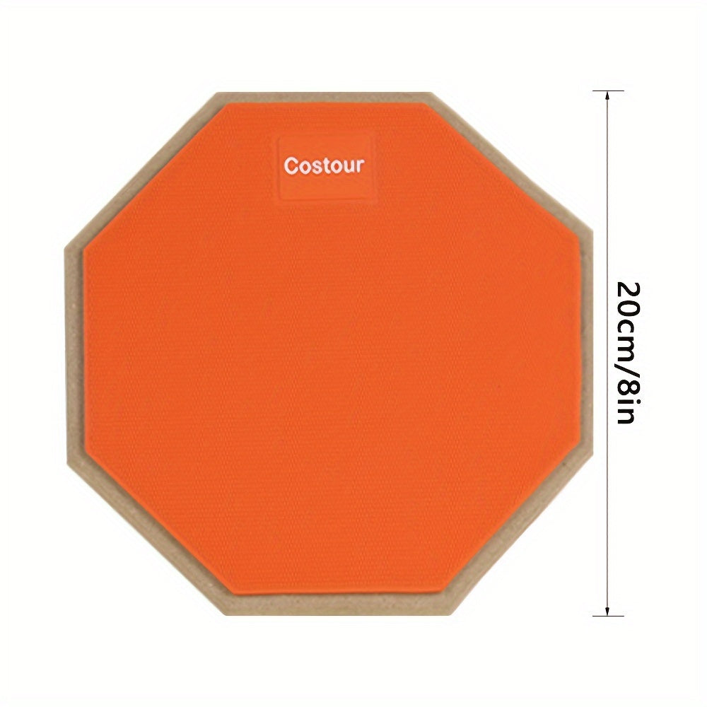 8-Inch Drum Pad for Beginners with Rubber Mute Mat Multi-Color