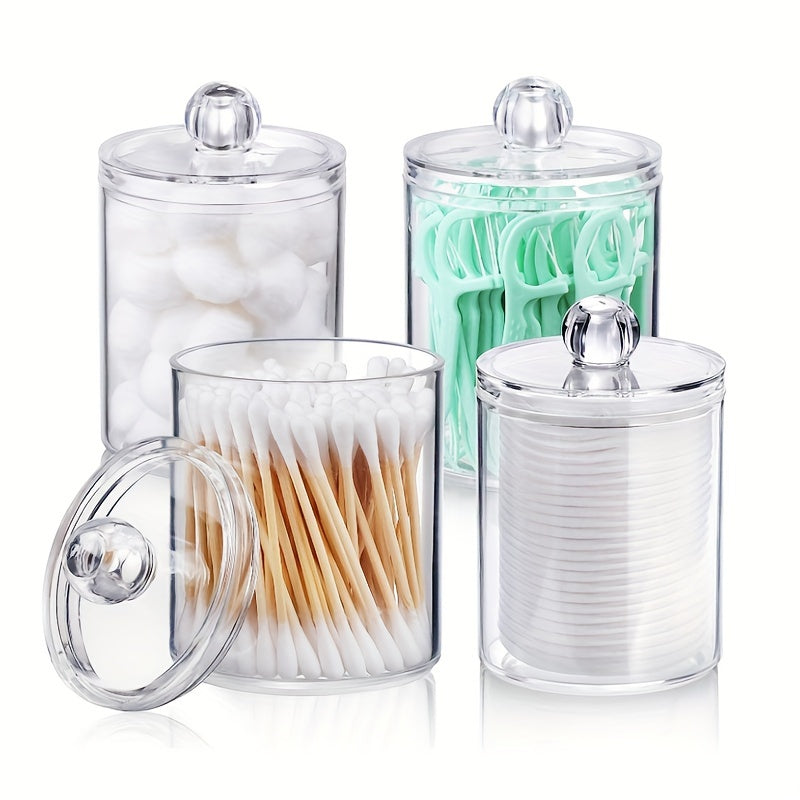 8oz Clear Bathroom Canister Storage Jar for Home Organization