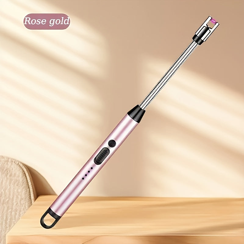 Rechargeable USB Arc Lighter Black Metal Plastic 4-in-1 Kitchen Camping