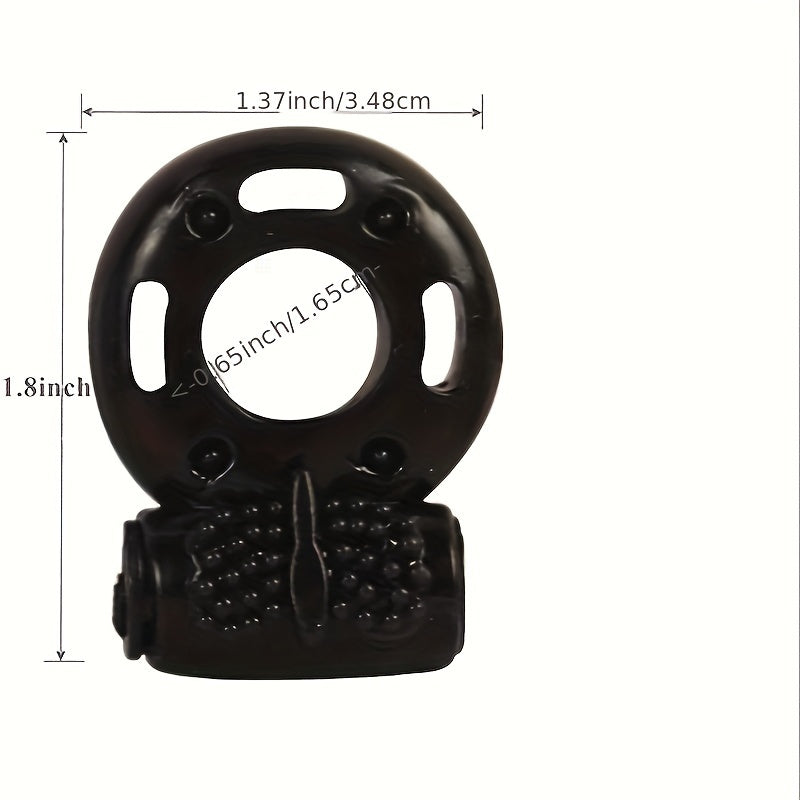 Men's Vibrating Cock Ring Two-Pack Red and Black Silicone