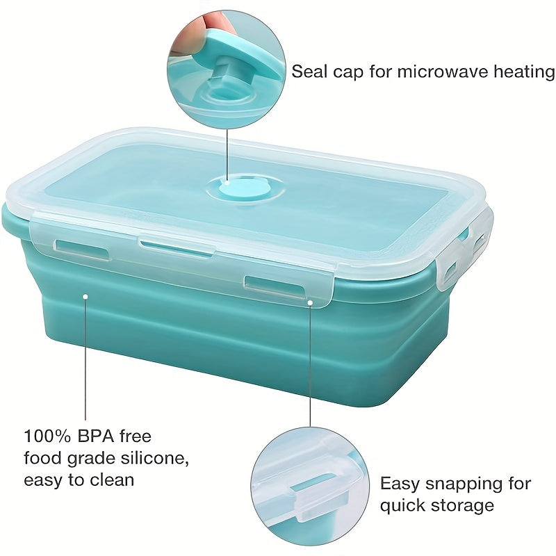Foldable Silicone Food Storage Containers Set 3 Pack BPA Free Microwave Dishwasher Freezer