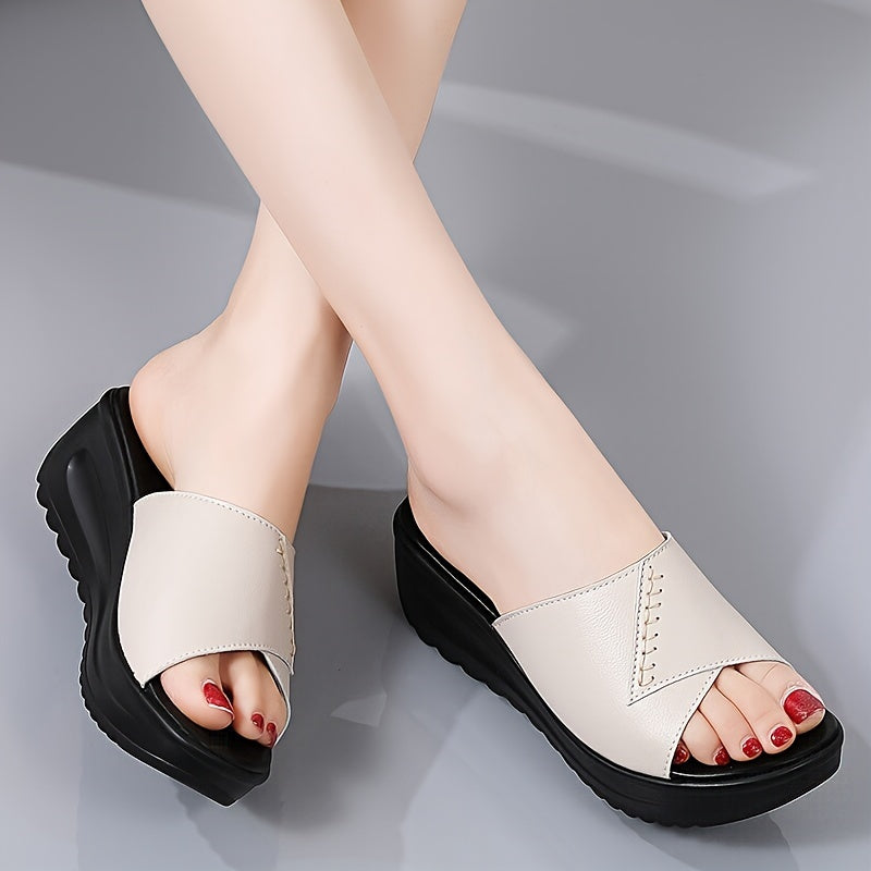 Women's Wedge Slippers Thick-Soled Comfortable House Slippers